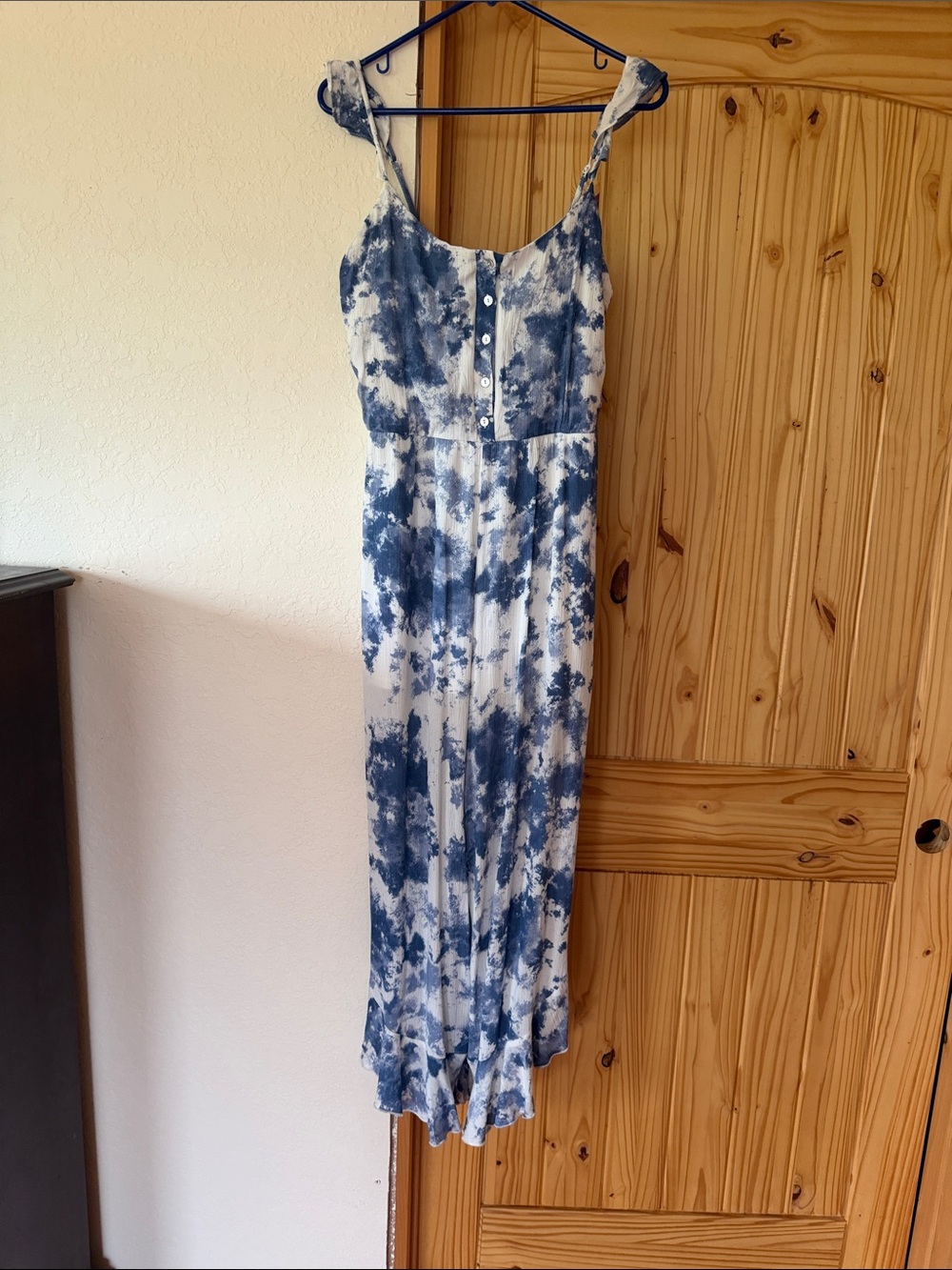 Blue Tie-Dye Jumpsuit